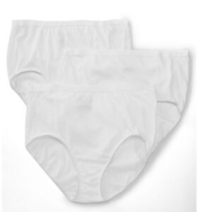 Fit for Me Plus Size Cotton Brief Panties, 3 Pack